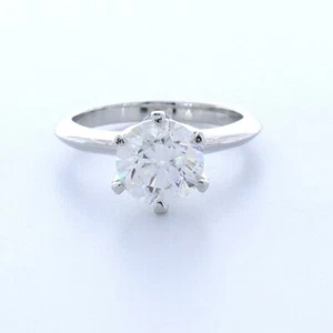 2.5 CT NATURAL DIAMOND D/SI2 ROUND CUT PLATINUM SIX-PRONG CLASSIC SOLITAIRE RING - Picture 1 of 7