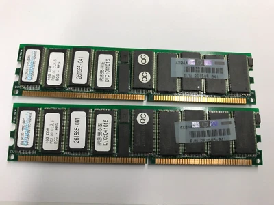 LOTE de 2 - Dimm de memoria HP 261585-041 1GB PC2100 353454-001 287497-B21 G3 DL360 Foto 1 de 2