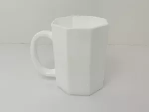 Tazza Vintage Arcopal Ottagonale Vetro Latte Bianco #30 Made in France Ottima - Foto 1 di 12