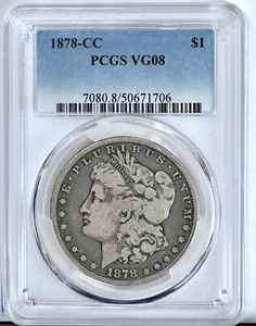 1878-CC Morgan Dollar PCGS Graded Coin VG08 #7080 - Picture 1 of 2