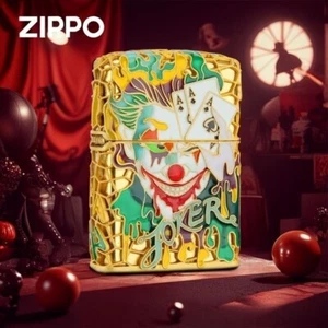 Nuevo encendedor de aceite Zippo Joker dorado con caja - Imagen 1 de 6