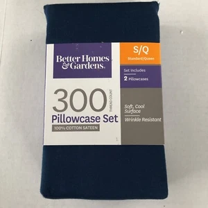 Better Homes & Gardens 300 Thread Count Pillowcases Standard/queen Baltic Sea - Picture 1 of 3