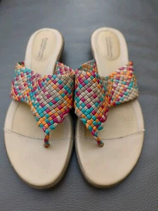 Croft&Barrow- Multicolor Thong Sandals-7.5M-New - Picture 1 of 5