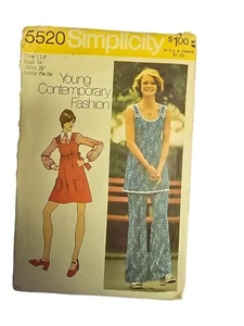 Simplicity 5520  Sewing Pattern Size 11/12 Junior Petite Jumper Tunic Pants - Picture 1 of 5