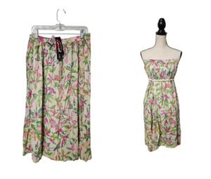 Charter Club Womens Floral Midi Skirt Size L Romantic Cottagecore Bloomcore NWT - Picture 1 of 11