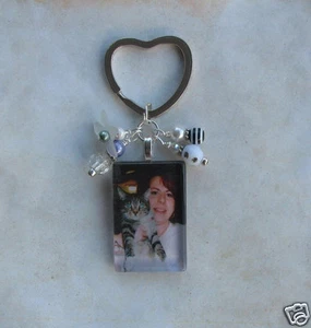 Photo Custom Image Keychain Personalized Keepsake Mother's Day Child Baby Pet  - Picture 1 of 4