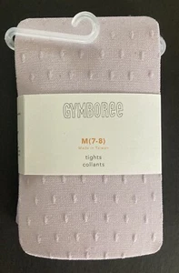NWT Gymboree M 7-8 Lavender Light Purple Polka Dot Textured Nylon Tights - Picture 1 of 3
