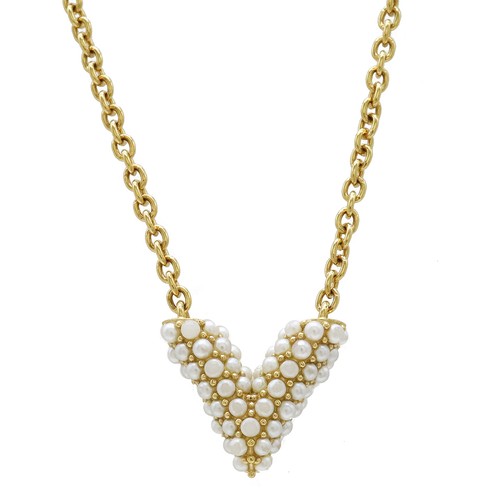 LOUIS VUITTON（LV） Louis Vuitton Collier Essential V Collana di Perle F GP P0038156