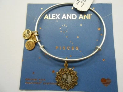 Alex And Ani Fische Zweifarbig Armreif Armband Nwtbc - Bild 1 von 4