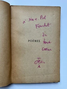 Jean COCTEAU " Poèmes " avec ENVOI sur S.P. des Edit° Gallimard, 1948 - Picture 1 of 3