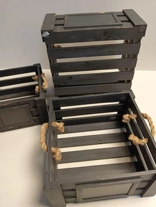 Vacchetti Holzschubladen-Set – Schwarz, 3er-Set - Bild 1 von 4
