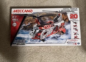 Meccano 20 in 1 Engineering/Robotics Aerial Rescue Models STEM Gift New Open Box - Picture 1 of 3