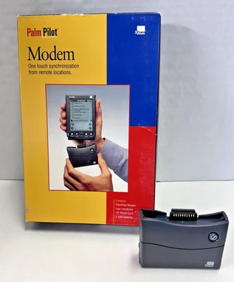 Vintage 3Com Palm Pilot Modem One Touch Synchronization 10201U 14.4 Kbps Used - Image 1 of 4
