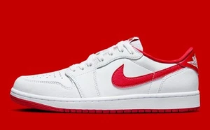 Mens Size 14 Nike Air Jordan 1 Retro Low OG 2023 White University Red CZ0790-161 - Picture 1 of 8