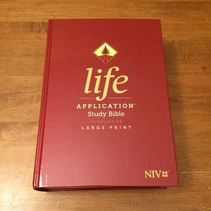 NIV Life Application Study Bible troisième édition GRAND TIRAGE lettre rouge CADEAU - Photo 1/8