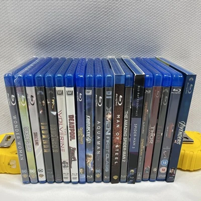 Marvel Universe (MCU) And DC Blu-ray Lot of 19 Superhero Movies Avengers Justice - Image 1 of 4