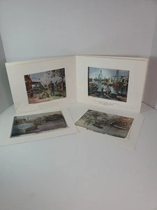 Vintage Lionel Barrymore Gold Foil Etched Prints Unframed Set of 4 - Picture 1 of 12