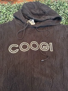 Coogi Australia Vintage hoodie Sweater XXL Black Spell out 100% Authentic EUC - Picture 1 of 7
