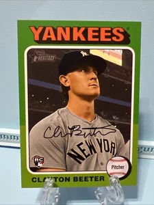 Clayton Beeter RC SP Verde 2024 Topps Heritage Alto Número #706 Yankees - Imagen 1 de 5