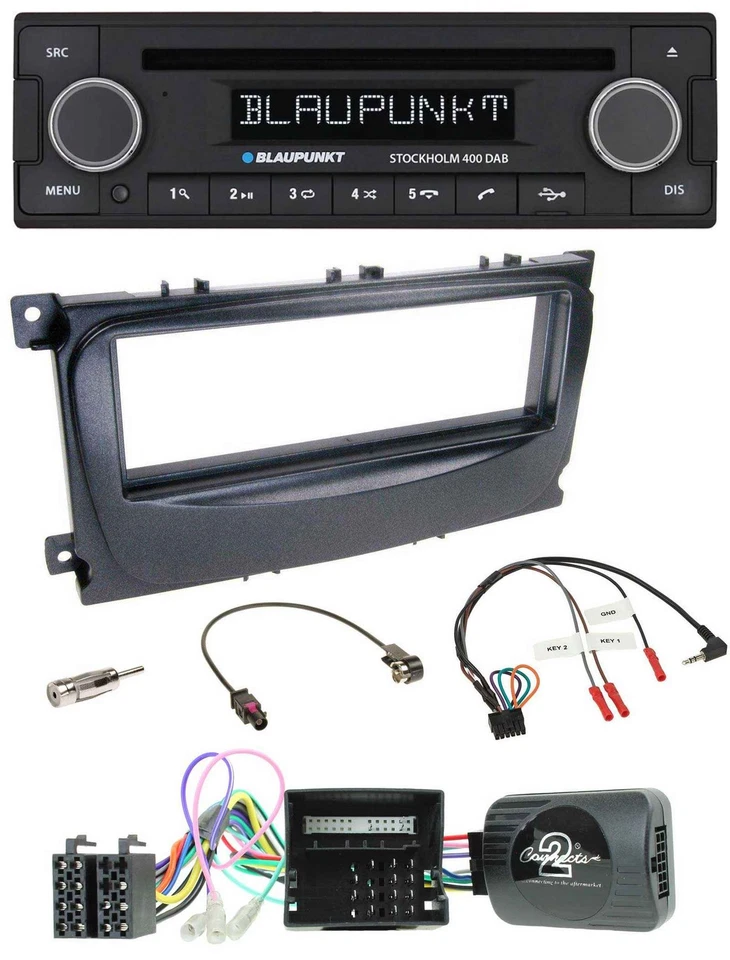 Blaupunkt Lenkrad Bluetooth DAB CD USB Autoradio für Ford Mondeo S-Max 2007-14 C - Bild 1 von 4