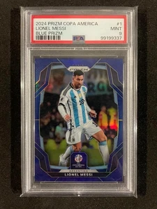 Panini Prizm Copa América 2024 Lionel Messi Azul Prizm PSA 9 Como Nuevo #1 - Imagen 1 de 2
