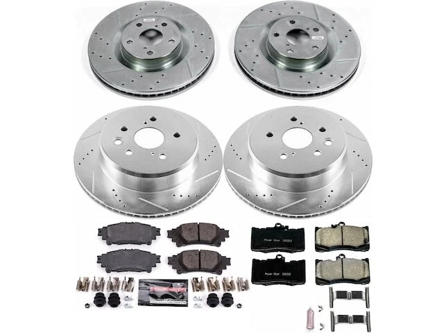 前后制动垫和转子套件适用于 2016 - 2017 雷克萨斯 GS200t 底座 VB664XC — 第 1/1 张图片