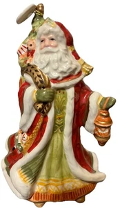 Fitz & Floyd Damasco Holiday Santa Bell con etiqueta de fecha 2010 Navidad con caja - Imagen 1 de 16