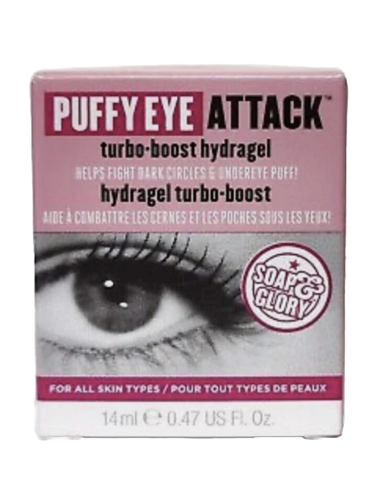 Hidragel para ojos Soap & Glory Puffy Eye Attack Turbo-Boost 14 ml (0,47 fl. Oz) *NUEVO* Foto 1 de 3