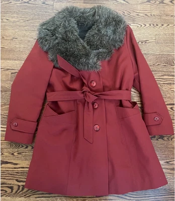 Chaqueta De Colección ILGWU COLOR ÓXIDO ABRIGO GUISANTE Mediana Sindicato de Trabajadores Hecha en EE. UU. Forrada Foto 1 de 4