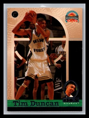 Tim Duncan San Antonio Spurs #1 Score 1997-98 Score Board Autographs - Image 1 of 2