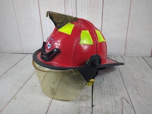 Vintage MSA Cairns 1010 2006 Red Fireman Firefighter Rescue Helmet w/Eye Shield - Picture 1 of 10