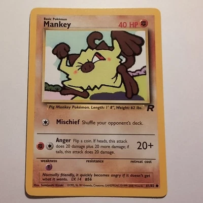 Mankey - Pokemon TCG Karte - Team Rocket - 61/82 - 2000 - English - Bild 1 von 2