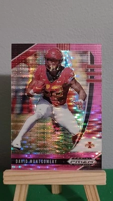 2020 Panini Prizm Draft Picks Pink Pulsar #27 David Montgomery Detroit Lions  - Image 1 of 4