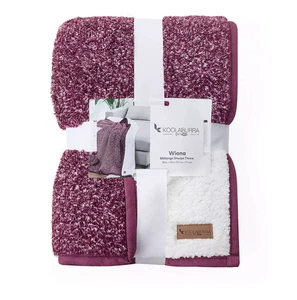Koolaburra by UGG Wiona Melange Sherpa Throw 50 x 70 Burgundy NEW - Picture 1 of 6