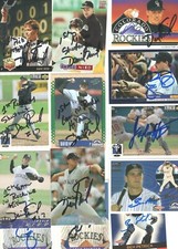Autographed Colorado Rockies Baseball 1993 94 95 96 All Years Avg EX+ 20% off 4