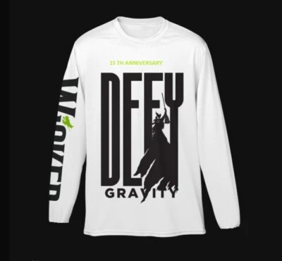 Wicked Unisex Defy Gravity White Long Sleeve TEE T-SHIRT NEW!! - Image 1 of 4