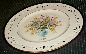 Lenox Colonial Bouquet Connecticut 1999 Fifth Colony display plate floral gold - Picture 1 of 6