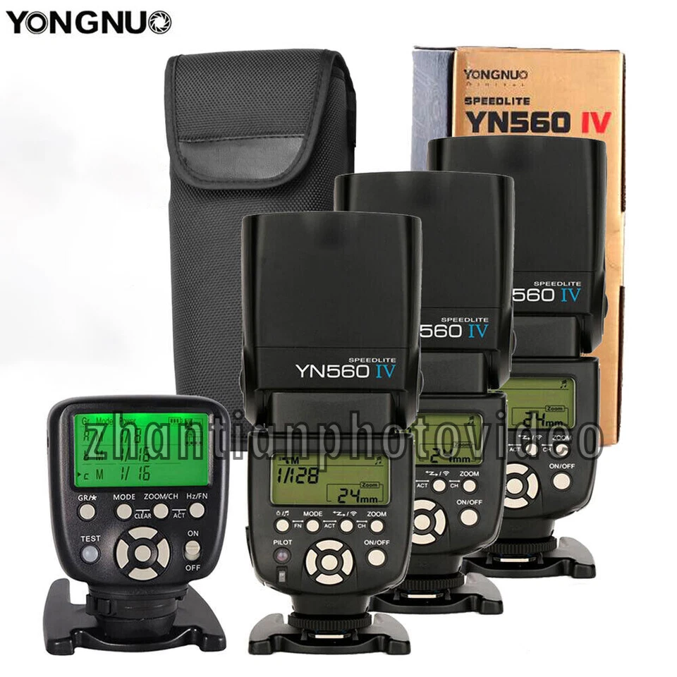 Yongnuo YN560 IV YN560IV Speedlite 2.4G Wireless Flash Light +YN560TX II trigger - Image 1 of 4