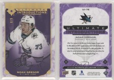2019-20 Ultimate Collection Introductions Purple /9 Noah Gregor #UI-78 Rookie RC