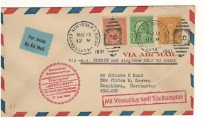 Vuelo en catapulta de EE. UU. desde Bremen 12 de mayo de 1931 a Dorchester, Inglaterra - Imagen 1 de 2