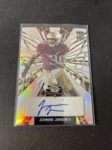 2022 LEAF VALIANT #BA-JJ1 JERMAINE JOHNSON II RC AUTO #'D 3/5 JETS FLORIDA ST - Picture 1 of 4