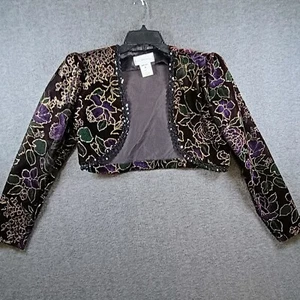 De colección Scott McClintock Petites Mujeres 6 Almohadillas de Hombro Negro Paisley Hechas en EE. UU. - Imagen 1 de 11