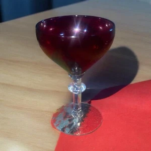 Cordial Cocktail glass Ruby Red 4x2.75 - Picture 1 of 2