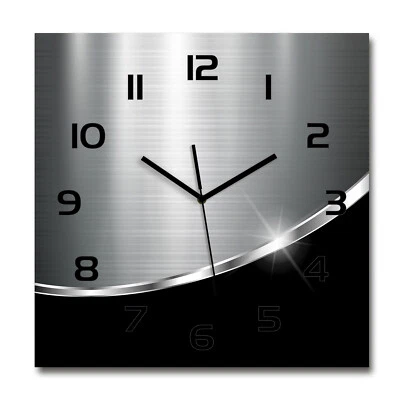 Tulup® Orologio Da Parete Vetro 60x60 cm - L'astrazione Di Metallo - Immagine 1 di 4