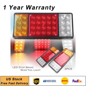 2x 36 LED Stop Brake Rear Tail Light Indicator Reverse Lamp 12V Trailer Truck RV - Picture 1 of 12