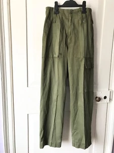 Vintage British Army Pants Trousers Olive Green Work Wear size W28 L28 - Picture 1 of 15