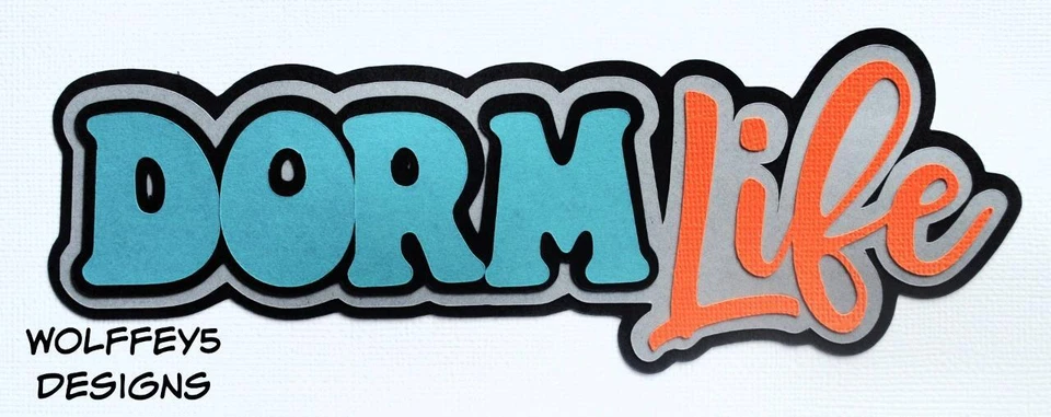 CRAFTECAFE COLLEG KID TITLE premade paper piecing scrapbook diecut page piece 3D