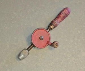 Vintage Hand Drill 5045-2 - Manual Eggbeater Hand Crank Tool - Antique Woodwork - Foto 1 di 6