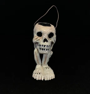 2003 Silver Willow Volkskunst Skelett Halloween Süßigkeitenschale Party Gefallen - Bild 1 von 7