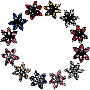 USA STAR GRAS KLEINE METALL HAARKRALLE KIEFER CLIP HAARNADEL STRASS KRISTALL R10 - Bild 1 von 17